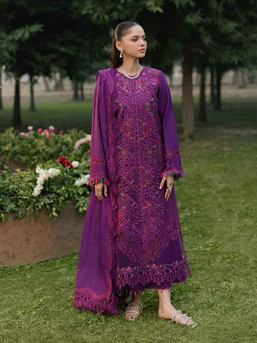 BIN ILYAS Chikankari Embroidered Lawn Cotton 3-Piece Suit – Luxury Unstitched Collection
