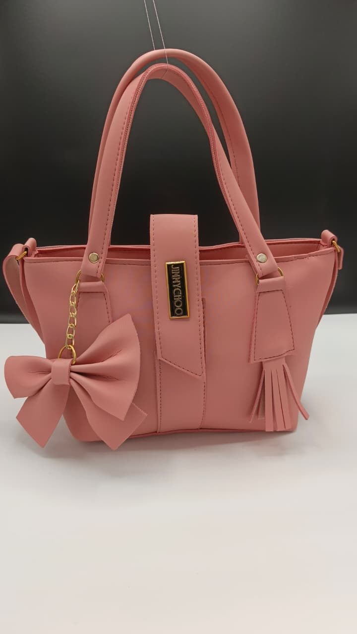 Elegant Statement Bow Bucket Tote Bag with Tassel Detail - Designer Style Ladies Handbag