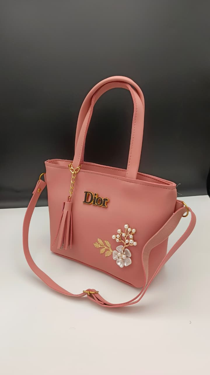 Elegant Floral Embellished Mini Tote Bag with Tassel Charm - Designer Style Ladies Handbag